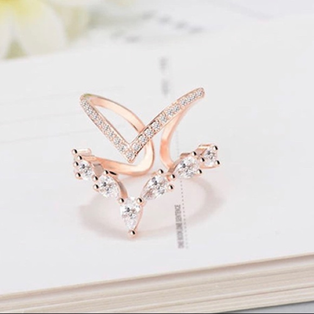 Rose Gold Plated Adjustable Ring